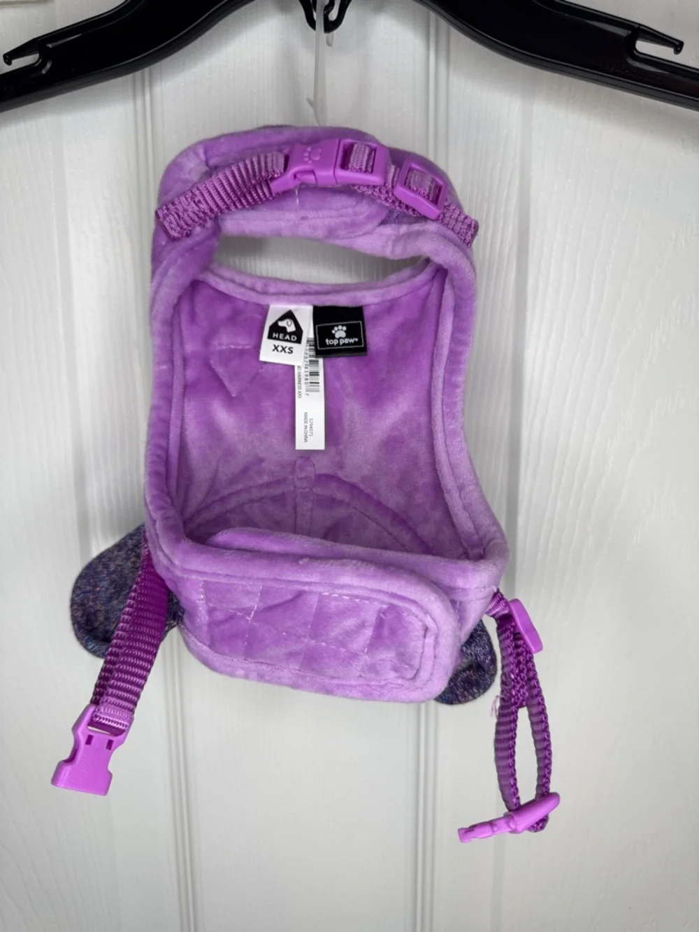 NWT Top Paw Purple Quilted Dog Harness/Dress with Pom-Pom